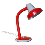 Lampe de bureau aluminor rouge et grise