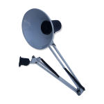 Lampe de bureau architecte articule metal globe blanc & noir vintage annes 70