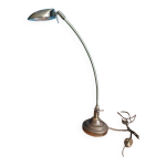 Lampe de bureau chevet loft métal doré patiné Lampe de bureau chevet loft métal doré patiné