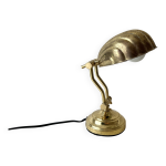 Lampe de bureau  coquillage  en laiton, annes 50