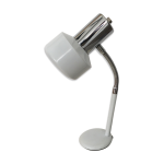 Lampe de bureau flexible blanche et inox Lampe de bureau flexible blanche et inox