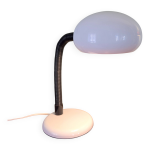 Lampe de bureau en métal blanc et bras flexible, années 70 Lampe de bureau en métal blanc et bras flexible, années 70