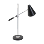 Lampe de bureau réglable grand modèle chrome et noir Lampe de bureau réglable grand modèle chrome et noir
