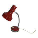 Lampe de bureau rouge veneta lumi, italie 1960