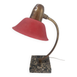 Lampe de bureau rouge vintage