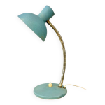 Lampe de bureau vintage en mtal grain bleu