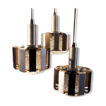 Lampe cascade vintage avec de lourds abat - jour en verre Lampe cascade vintage avec de lourds abat - jour en verre