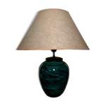 Lampe céramique faux malachite années 80 Lampe céramique faux malachite années 80