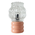 Lampe cramique et globe verre 1970