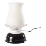 Lampe céramique et opaline Lampe céramique et opaline