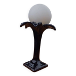 Lampe cramique palmier globe
