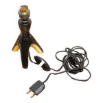 Lampe  poser cramique tripode, lampe de chevet, lampe d'appoint, 50's