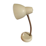 Lampe chevet bureau métal laiton crème patiné Lampe chevet bureau métal laiton crème patiné