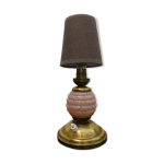 Lampe de chevet globe en verre de clichy rose