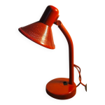 Lampe de chevet rouge vintage années 80 fonctionne abat jour métal perforé Lampe de chevet rouge vintage années 80 fonctionne abat jour métal perforé