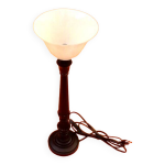 Lampe  poser cloche abat jour / tulipe verre granit