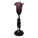 Lampe fer forg tulipe art dco