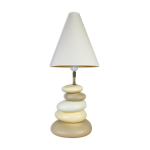 Lampe galets françois chatain beige Lampe galets françois chatain beige