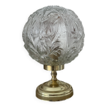 Lampe  poser globe boule pied mtal dor et laiton