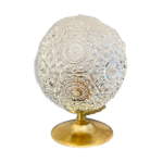 Lampe globe rosaces en verre