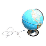 Lampe globe terrestre vintage plastique fonte hercule par stauffacher italy Lampe globe terrestre vintage plastique fonte hercule par stauffacher italy