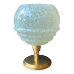 Lampe  poser globe verre de clichy vintage