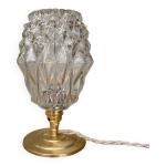 Lampe à poser globe vintage en verre moulé Lampe à poser globe vintage en verre moulé