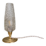 Lampe  poser globe vintage en verre moul