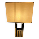 Lampe en laiton dor et noir annes 70