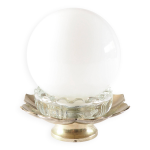 Lampe lotus mtal argent boule