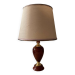 Lampe maison le dauphin en bois et laiton ann�es 70 - 80