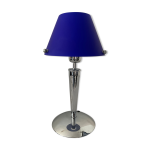 Lampe en mtal chrom et pte de verre