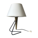 Lampe m�tal et laiton design 1960