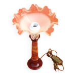 Lampe monteuse sur pied douche cramique marbre abat - jour polylobe verre