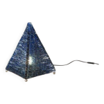 Lampe  poser en mosaque de verre brut des annes 70