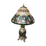 Lampe en mosaque de vitraux vers 1980