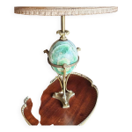 Lampe noclassique bronze & spath fluor signe maison charles