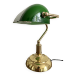 Lampe de notaire , banquier en laiton doré tactile Lampe de notaire , banquier en laiton doré tactile