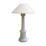 Lampe  poser en opaline blanche