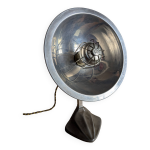 Lampe parabolique cobra avec pied en fonte maille, art nouveau.