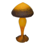 Lampe en pte de verre orange signe vianne