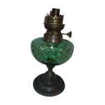 Lampe  ptrole pied tain