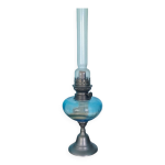 Lampe à pétrole vintage pied en étain Lampe à pétrole vintage pied en étain