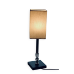 Lampe pied argent� abat - jour droit