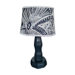 Lampe pied bois réalisé par ébéniste abat jour tissus créateur Lampe pied bois réalisé par ébéniste abat jour tissus créateur