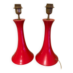 Lampes  pied tam tam rouge