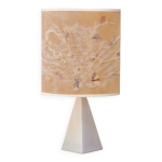 Lampe pyramide en cramique blanche, annes 80