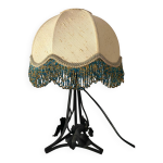 Lampe rtro en fer forg et perles