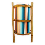 Lampe en rotin vintage et abat - jour sur mesure