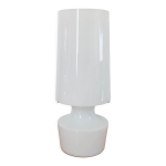 Lampe de salon en verre blanc, italie annes 60